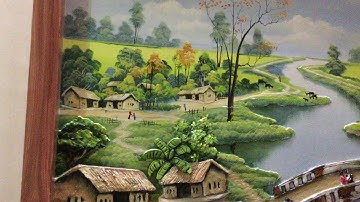 Tranh đồng quê xi măng đắp nổi ( Nguyễn Văn Sỹ) 0904106828