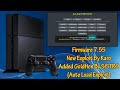 Firmware 7.55 New Exploit By Karo Added GoldHen By SiSTRO (Auto Load Exploit) | PS4 HEN