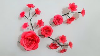 DIY paper crafts easy wall hanging | Beautiful wall decoration | Paper rose wall hanging craft ideas