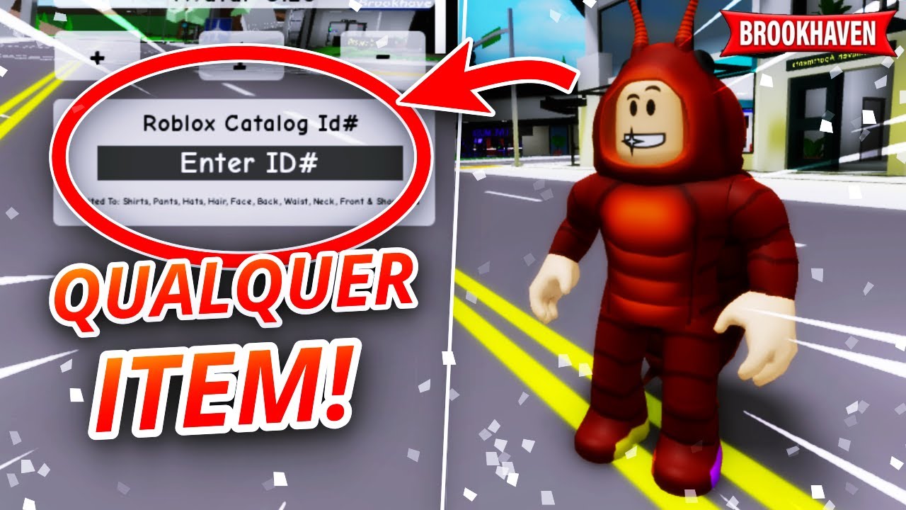 COMO COLOCAR QUALQUER ITEM DO CATALOGO NO SEU AVATAR NO BROOKHAVEN RP! -  ROBLOX 