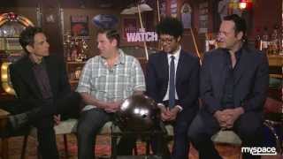 Ben Stiller, Vince Vaughn, Jonah Hill and Richard Ayoade talk 'The Watch' with Andrew Freund