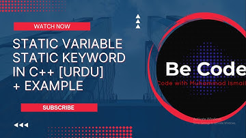 static variable in c++ | what is static variable  | static keyword |Example [urdu/hindi]
