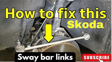 skoda drop  links / anti roll bar links replacement| how to change sway bar links on a skoda|