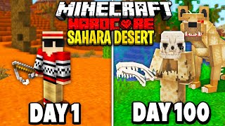 I Survived 100 Days in the Sahara Desert on Minecraft.. Here's What Happened..