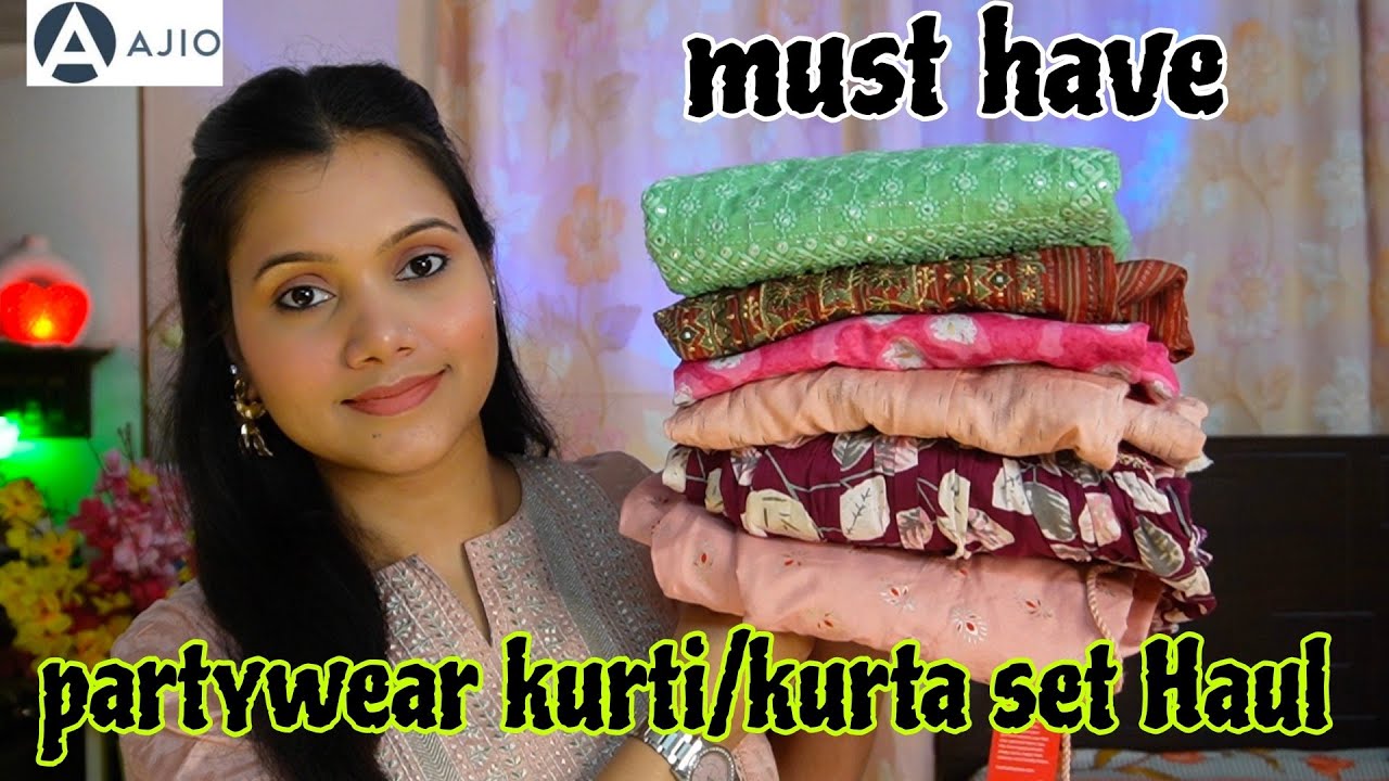 💕Ajio kurti Haul under 500💕SRISHTI kurti Haul under 500💕Ajio Haul 💕kurti  Haul 💕my dream project 💕 - YouTube