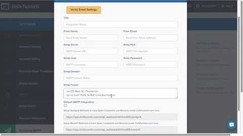 How to set up your SMTP Footer and use the UN SUB merge tag in ClickFunnels