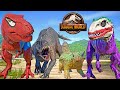 Camp Cretaceous vs Super Hero Dinosaurs Fight 🌍 JURASSIC WORLD EVOLUTION