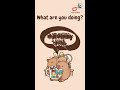 What are you doing? Present Continuous with a Capybara! 🧺 #english #spokenenglish #learnenglish