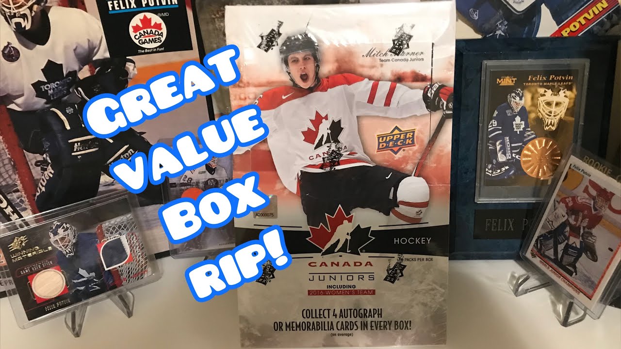2016-17 UD Team Canada Juniors Box Break - Tons of Hits!