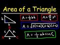 Area of a Triangle, Given 3 Sides, Heron's Formula