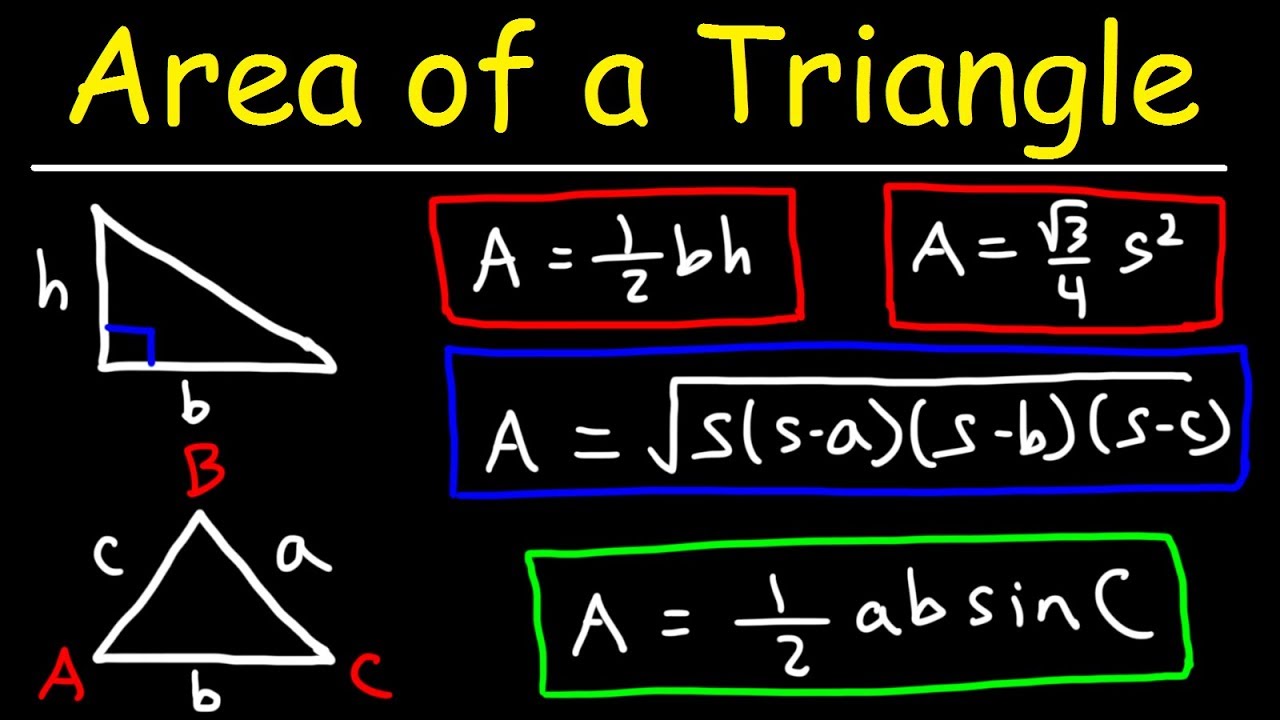 Area of a Triangle, Given 3 Sides, Heron's Formula 