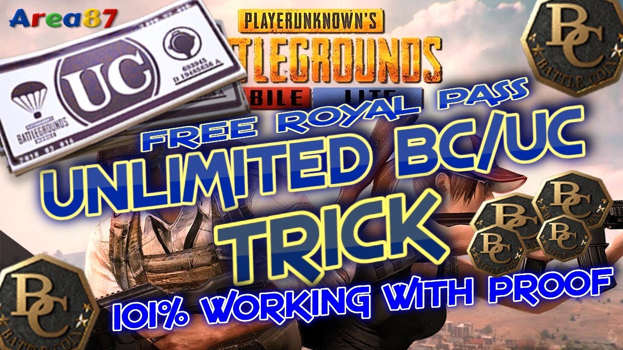 UNLIMITED BC TRICK PUBG MOBILE LITE 101 Working Proof in 