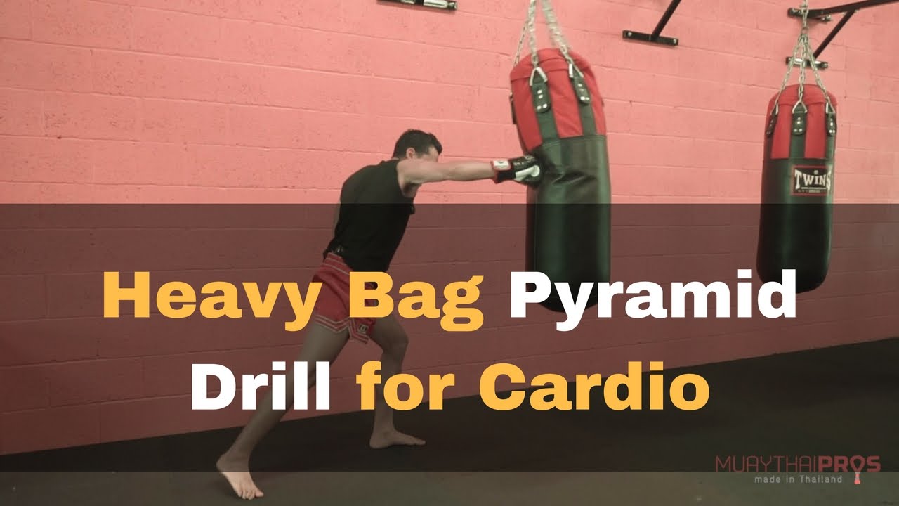Muay Thai Heavy Bag Training Drills Pyramid Drills for Cardio YouTube