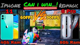 iPhone 11 60fps Vs RedMagic 6 Pro 90fps PUBG COMPARISON🔥|| TDM M416 ONLY | Who Will Win?