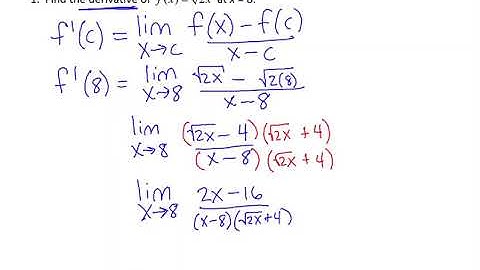 2.1a Rates of Change and Derivative Intro