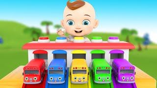 LEARN COLORS WITH BABY KIDDO'S MAGICAL BUS RIDE | Best Songs and Nursery Rhymes