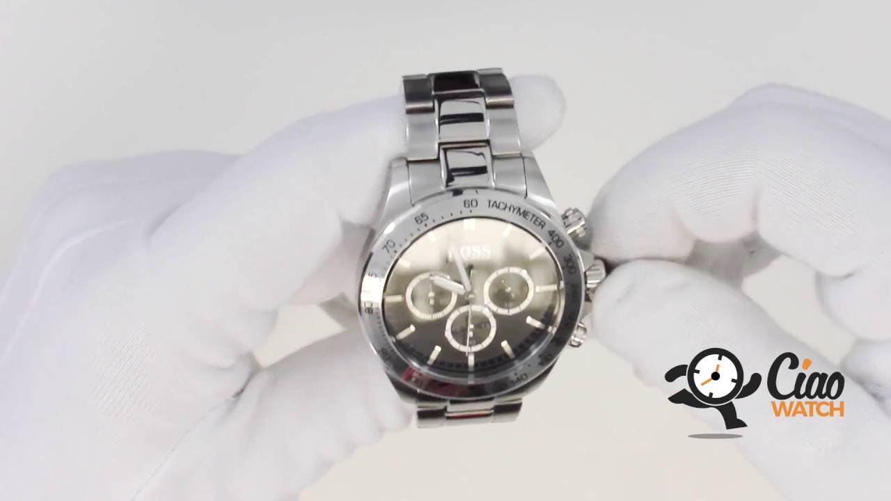 hugo boss hb1512965 stainless steel black dial watch
