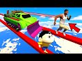 SHINCHAN AND FRANKLIN TRIED THE IMPOSSIBLE MONSTER TANK PARKOUR CHALLENGE GTA 5