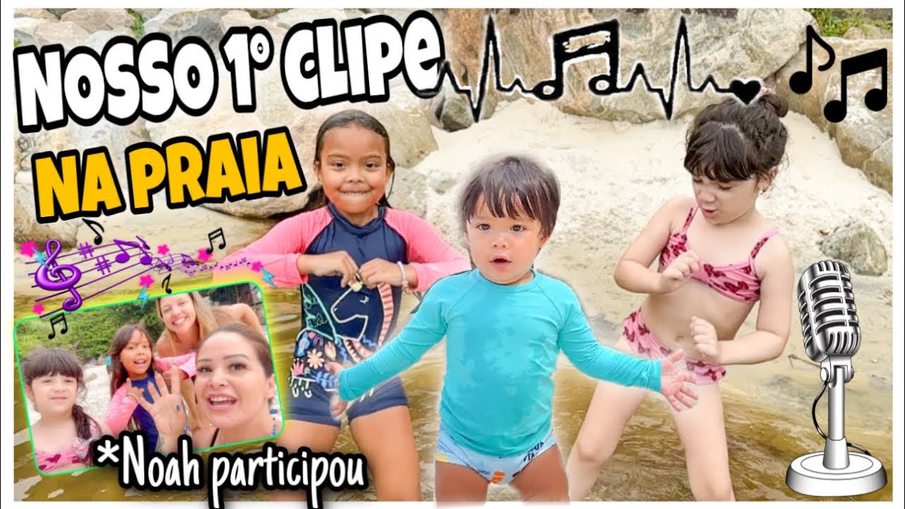 EU E @ValentinaSobrinho  FIZEMOS NOSSO 1° CLIPE NA PRAIA - olha isso