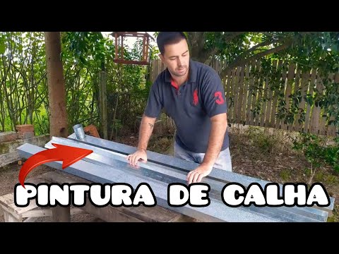 Como pintar calha galvanizada para não descascar - primeira pintura