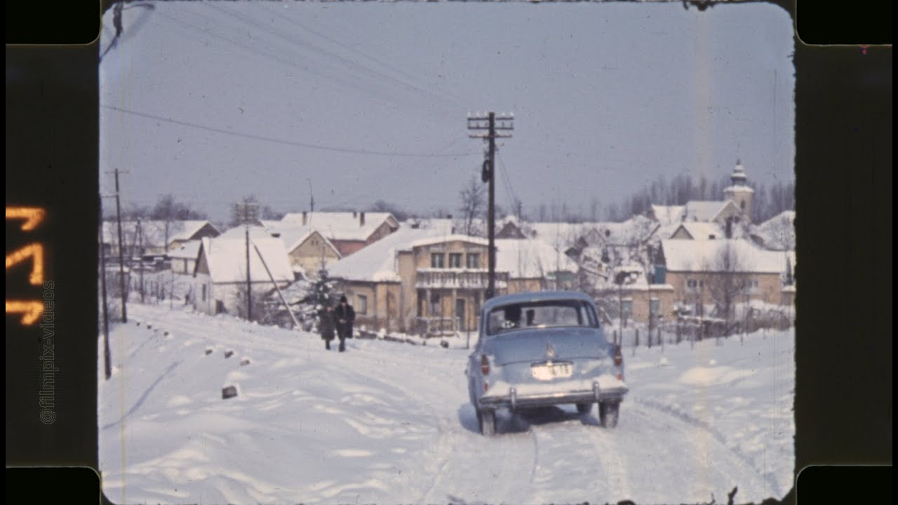 Téli élet Tápén 1969-ben – 16 mm-es néma film a tanácsházánál, templomnál és a Tisza-parton