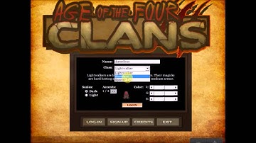 Age of the Four Clans Character Creation | 2D Dinosaur MMO