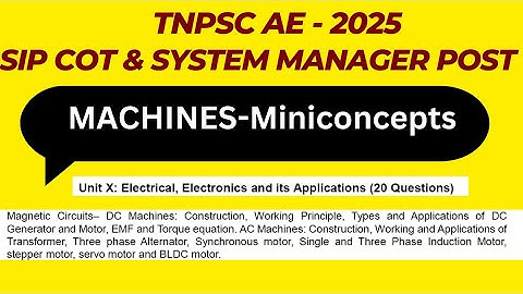 Machines Miniconcept in systemmanager -TNPSC AE 2025#tnpscae2025#eee#cse#it #ece#material#testbatch