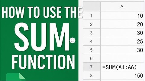 How to use the sum function in google sheets?