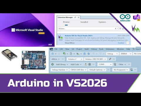 Installing vMicro for Arduino in VS2026 Insiders