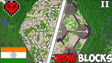 I Removed 25,000,000 Blocks in Hardcore Minecraft to Build THIS