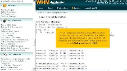 How to edit the DNS zones templates in WHM
