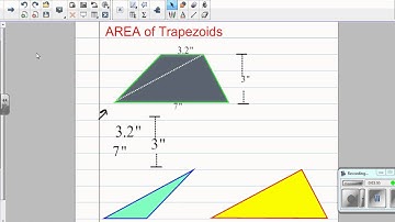 Trapezoid area using two triangles