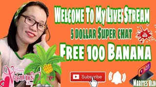 Welcome To My live stream $5 supper chatter Free 100 Banana Gift Black