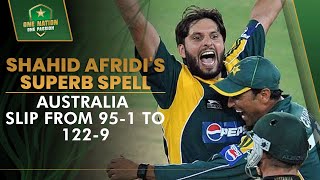 Shahid Afridi's Sensational Spell 🌟 | Australia Slip From 95-1 to 122-9! 💥 | Dubai ODI, 2009
