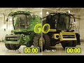 John Deere S770 Combine VS Claas 760 Combine