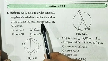 Practice set 3.4 geometry 10th Class Circle std 10 part 1 question 1,2,3,4 (1 to 4) Maths 2 in Hindi