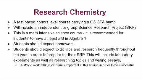 Chemistry Course Selection Sheet 22-23