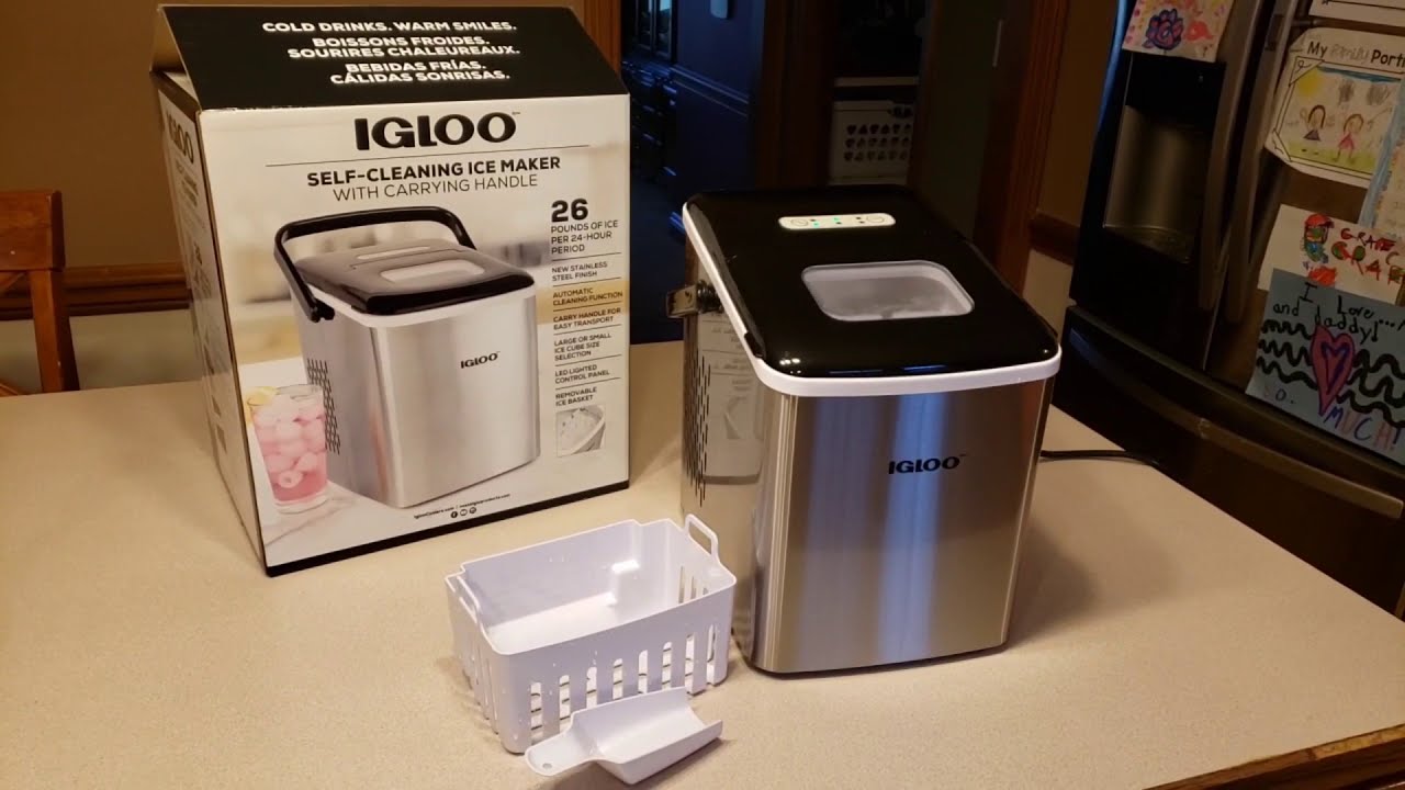 Igloo ICEB26HNWHN Automatic Self-Cleaning Portable Electric Countertop Ice Maker 