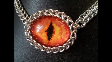 Chainmaille bezel for undrilled stones