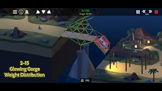 Poly Bridge 2 - Glowing Gorge - Weight Distribution (2-15)