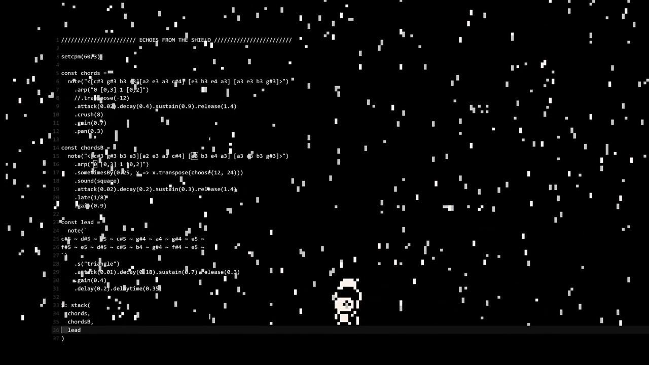 1-bit Winter theme in strudel.cc & Pico-8