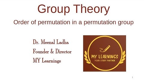 #72: Order of permutation in a permutation group