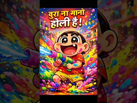 Shinchan Ki Holi Masti 🌈😂 #shorts #cartoon #shinchan