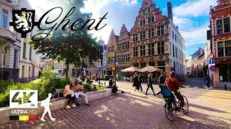 Ghent, Belgium 🇧🇪| Vibrant Urban Life in a Medieval City - Slow TV 4K