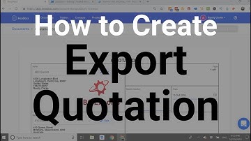How to create a Quotation document for import export