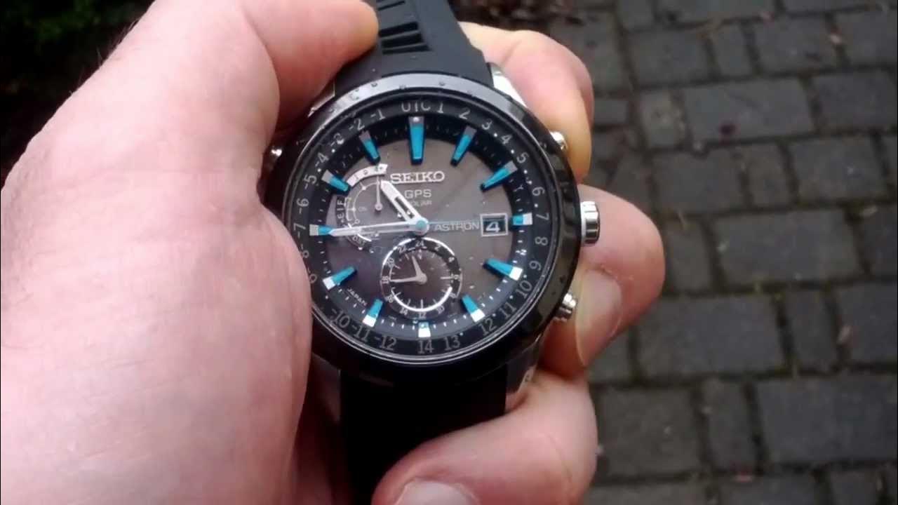 Seiko Astron GPS time adjustment - YouTube