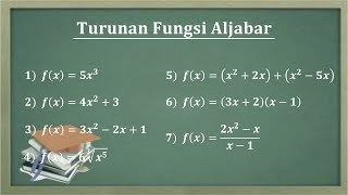 Cara mudah turunan fungsi aljabar ||100% Dijamin BISA