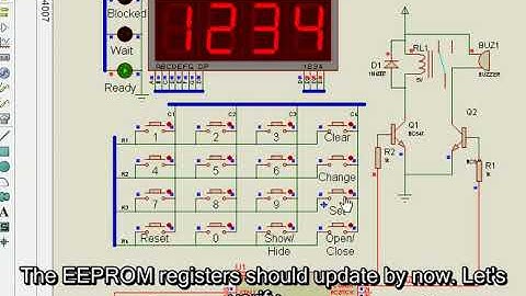 Password Based Keypad Door Lock Using Atmega16 -  Simulation Output of Changing the Password
