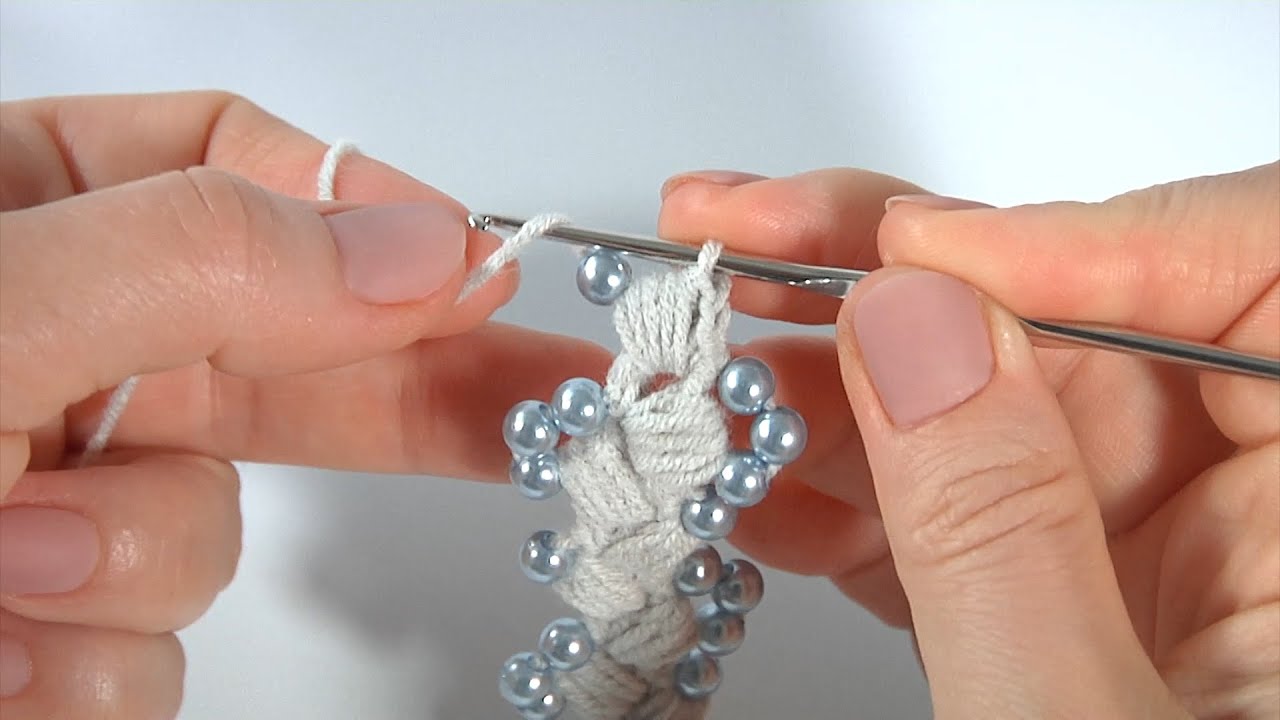 ВЯЖЕМ крючком БЫСТРО и КРАСИВО/ВЯЗАНИЕ для НАЧИНАЮЩИХ/ВЯЖЕМ крючком с БУСИНАМИ/Пышные СТОЛБИКИ