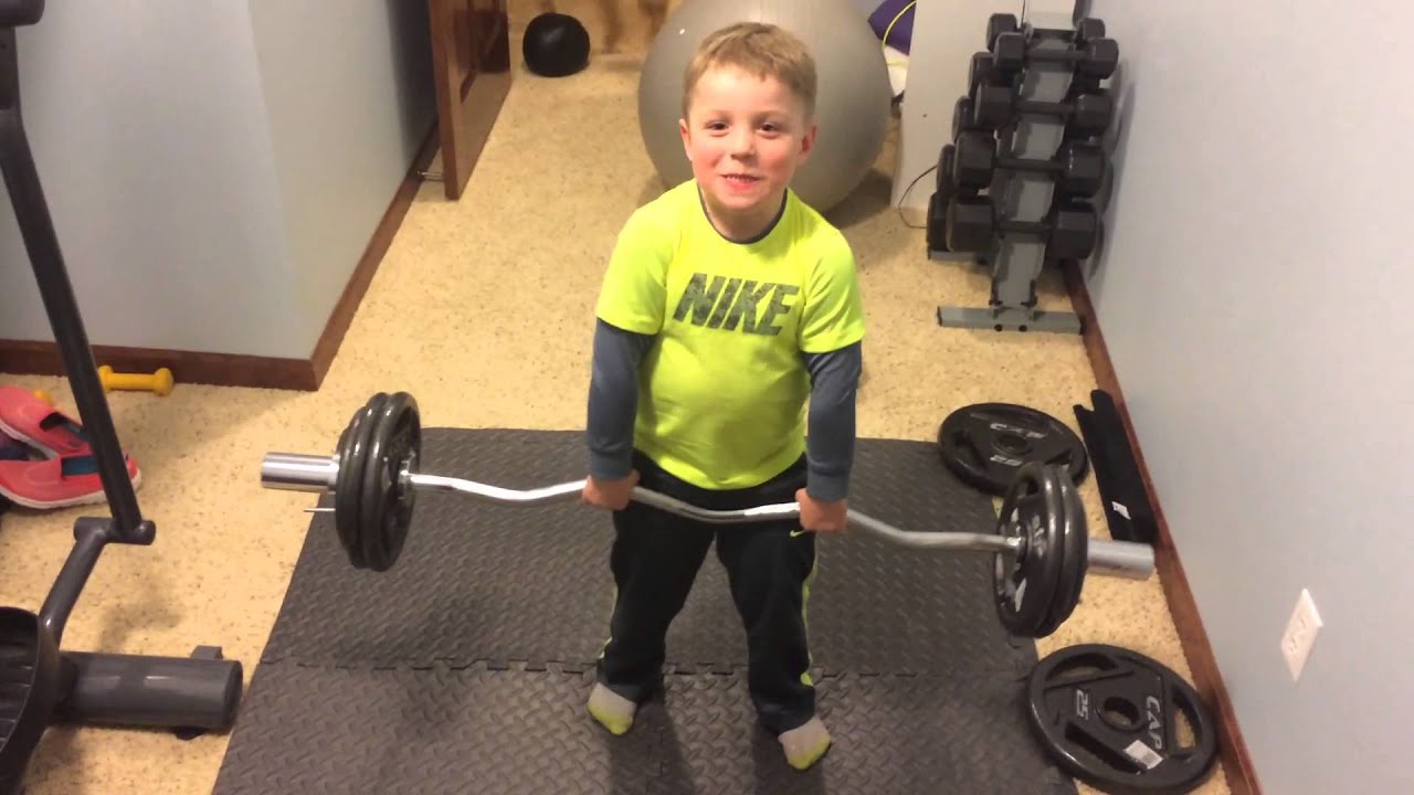 4 year old deadlifts 65lbs YouTube